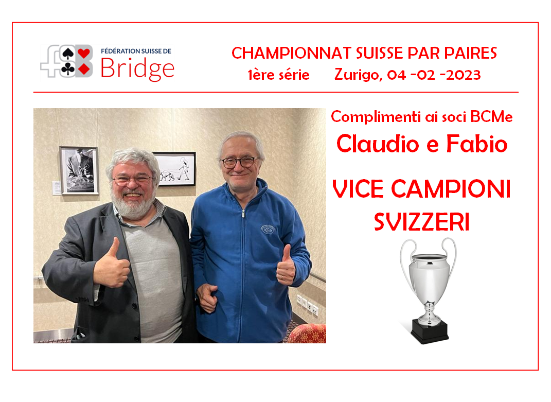 Claudio e Fabio vice Campioni Svizzeri